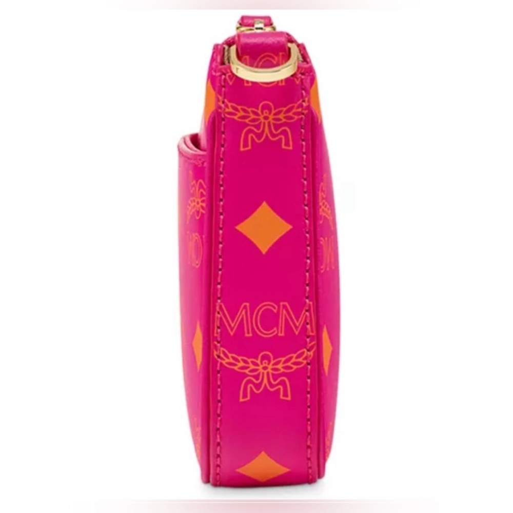 MCM Mini Color Splash Logo Pouch-On-Chain - Picture 5 of 11